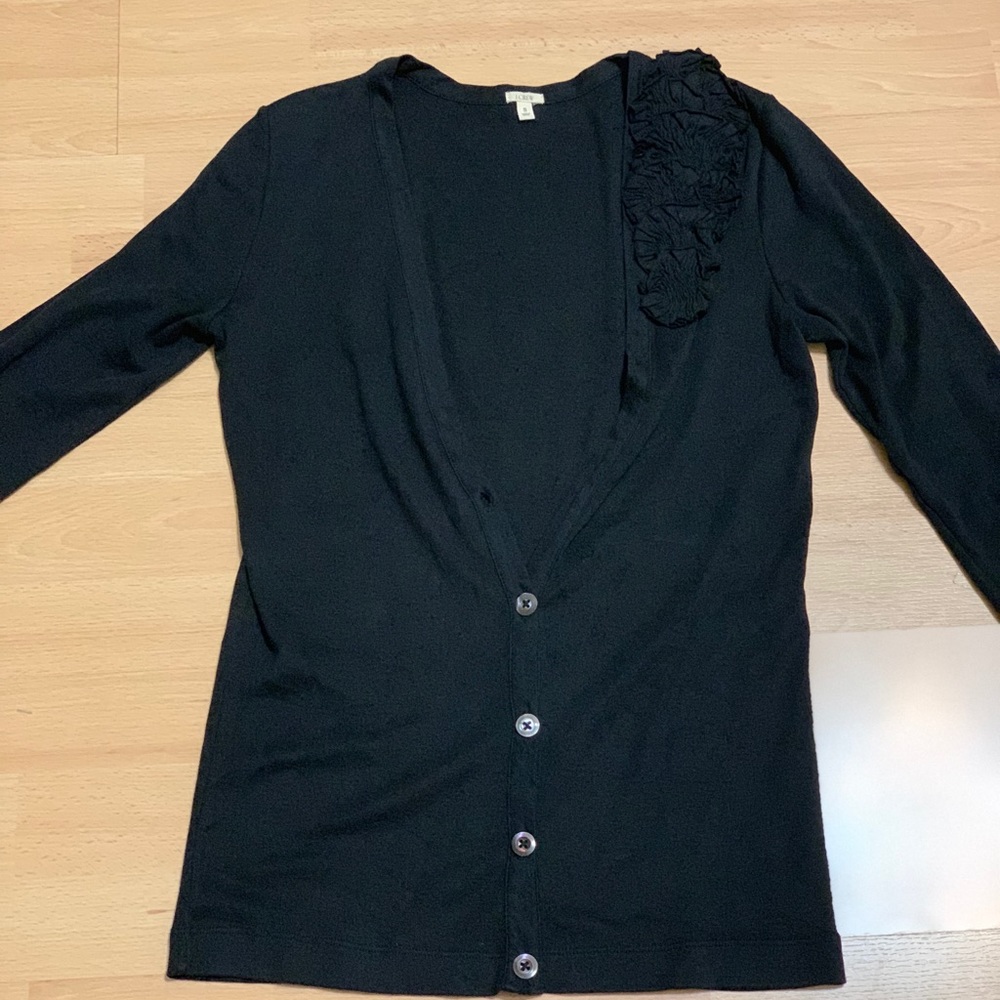 J.crew small black sweater cardigan button up